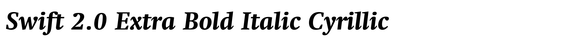 Swift 2.0 Extra Bold Italic Cyrillic image